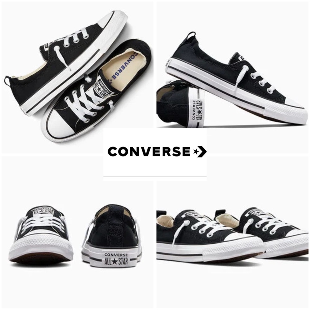 Converse All Star Shoreline Slip On Low Top Sneakers sz 7 Black NWOT
